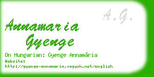 annamaria gyenge business card